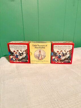 Beatrix Potter & Fairy Tales 3-Box Miniature Book Set NIB